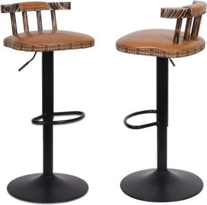 2 bar stools, height adjustable, 360 swivel